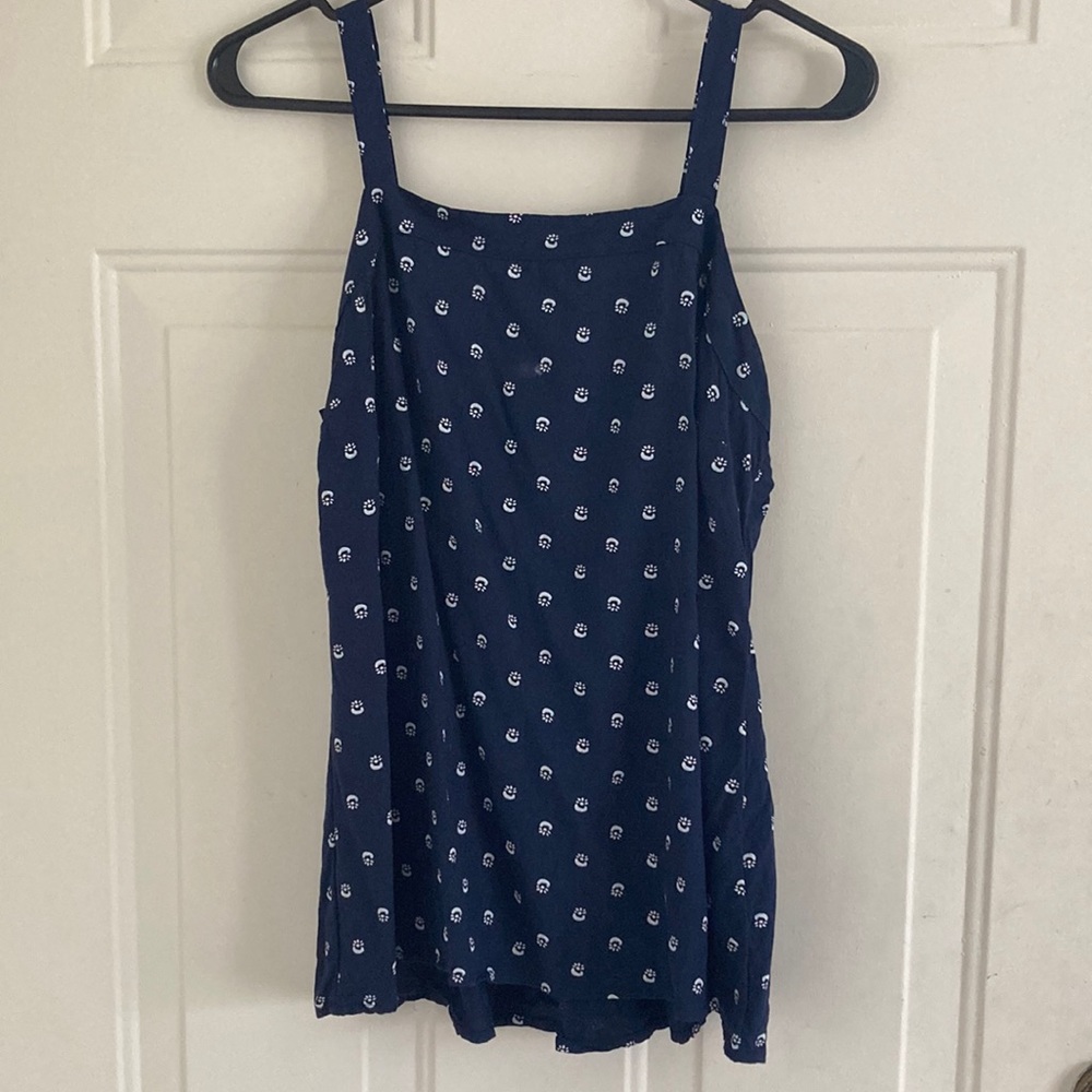 Blue Geometric Pattern Old Navy Top with Adjustable Straps